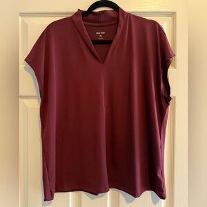 Nine West Deep Burgundy Blouse
